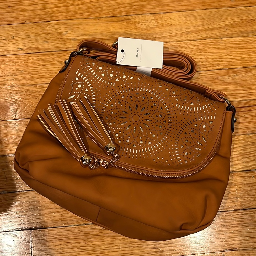 Tan crossbody bag